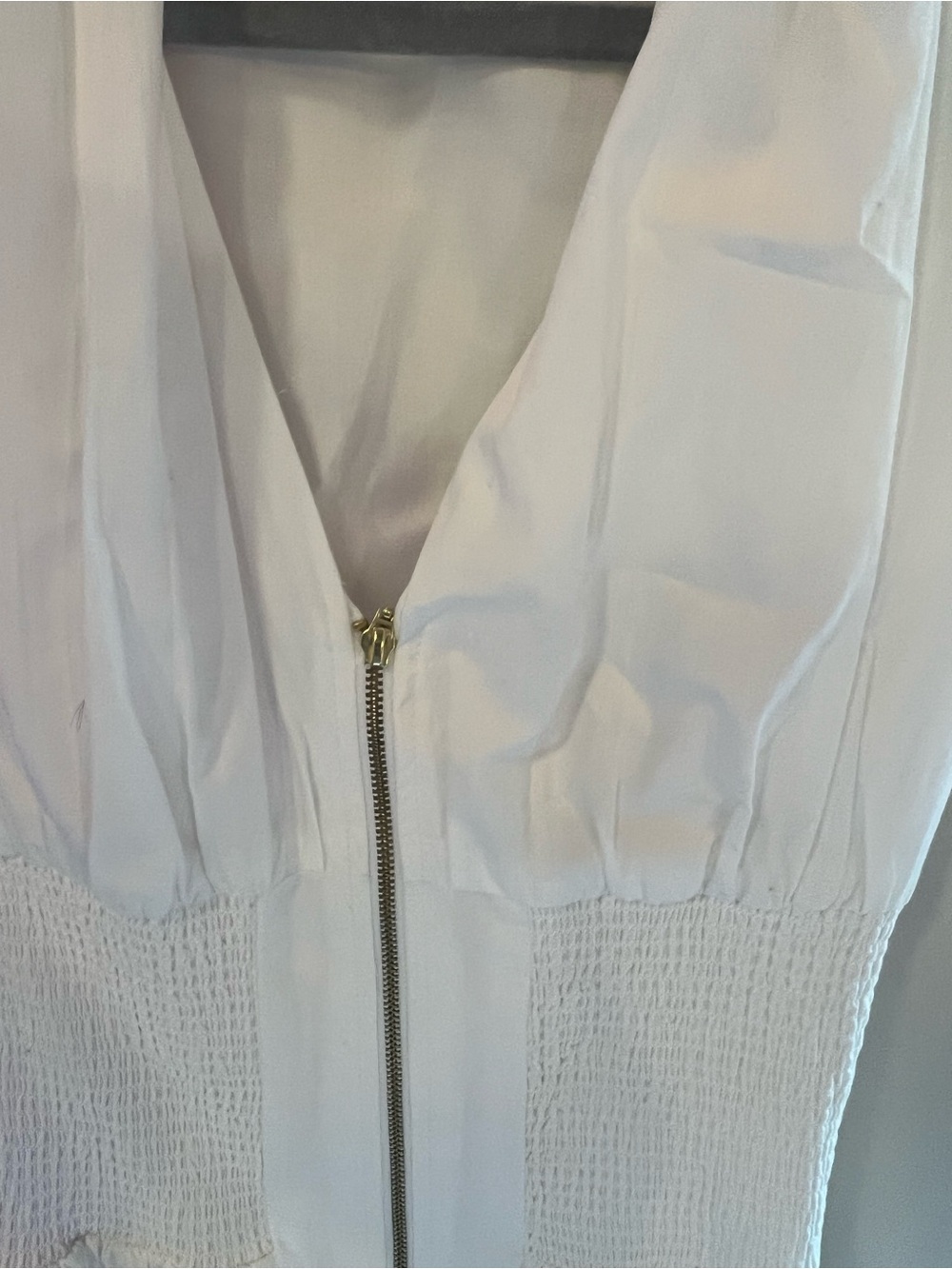 Anthropologie Tommie Zip-Front Midi Dress White – Size Small - Picture 6 of 8